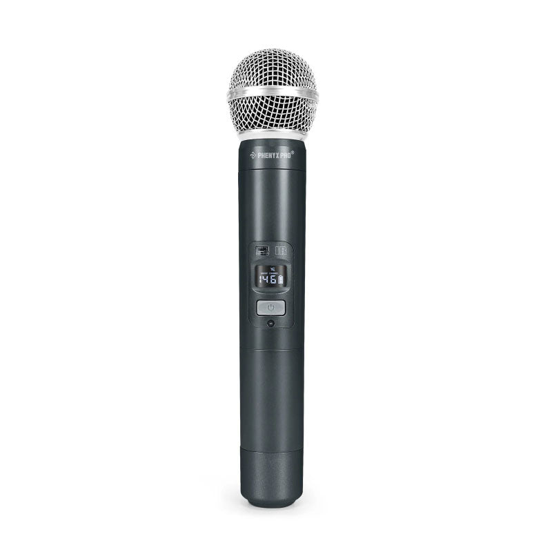 Phenyx Pro PTU-71-1H1B Sistema inalámbrico UHF 2 canales mano y bodypack