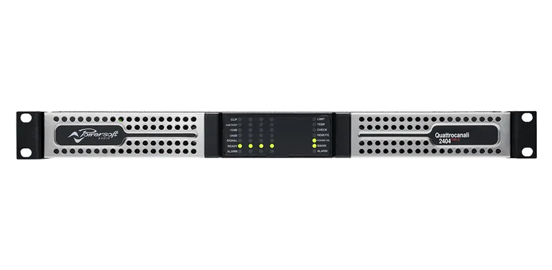 Powersoft Quattrocanali 2404 DSP+D Amplificador de potencia 4 canales 2400 W Dante, DSP y 70/100 V