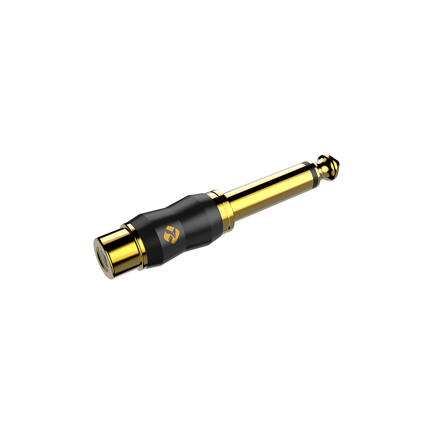 Roxtone RA2JPF Adaptador jack RCA a plug TS 6.3 mm
