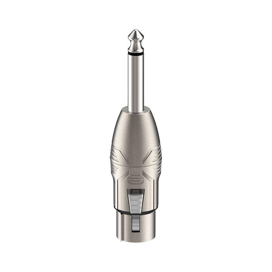 Roxtone RA2XFJM Adaptador plug TS 6.3 mm a XLR 3 polos