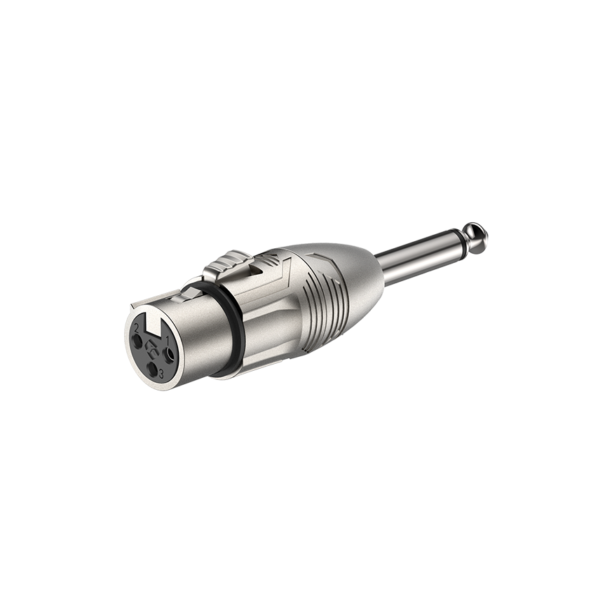 Roxtone RA2XFJM Adaptador plug TS 6.3 mm a XLR 3 polos