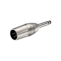 Roxtone RA2XMJM Adaptador plug TS 6.3 mm a XLR macho 3 polos