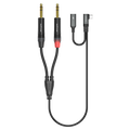 Roxtone RA3B-TC2JS Cable de audio USB-C a 2 TRS 6.3 mm balanceado