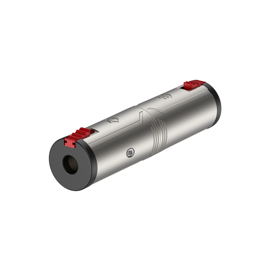 Roxtone RA3JFF Adaptador jack 6.3 mm a jack 6.3 mm con pestillo de bloqueo