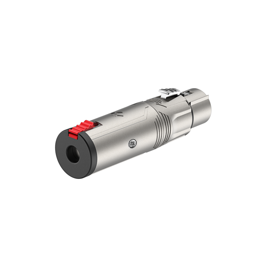 Roxtone RA3XFJF Adaptador jack 6.3 mm a XLR hembra 3 polos con pestillo de bloqueo