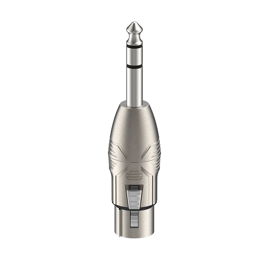 Roxtone RA3XFJM Adaptador plug TRS 6.3 mm a XLR hembra 3 polos