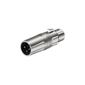 Roxtone RA3XFM Adaptador XLR macho a XLR hembra 3 polos niquelado