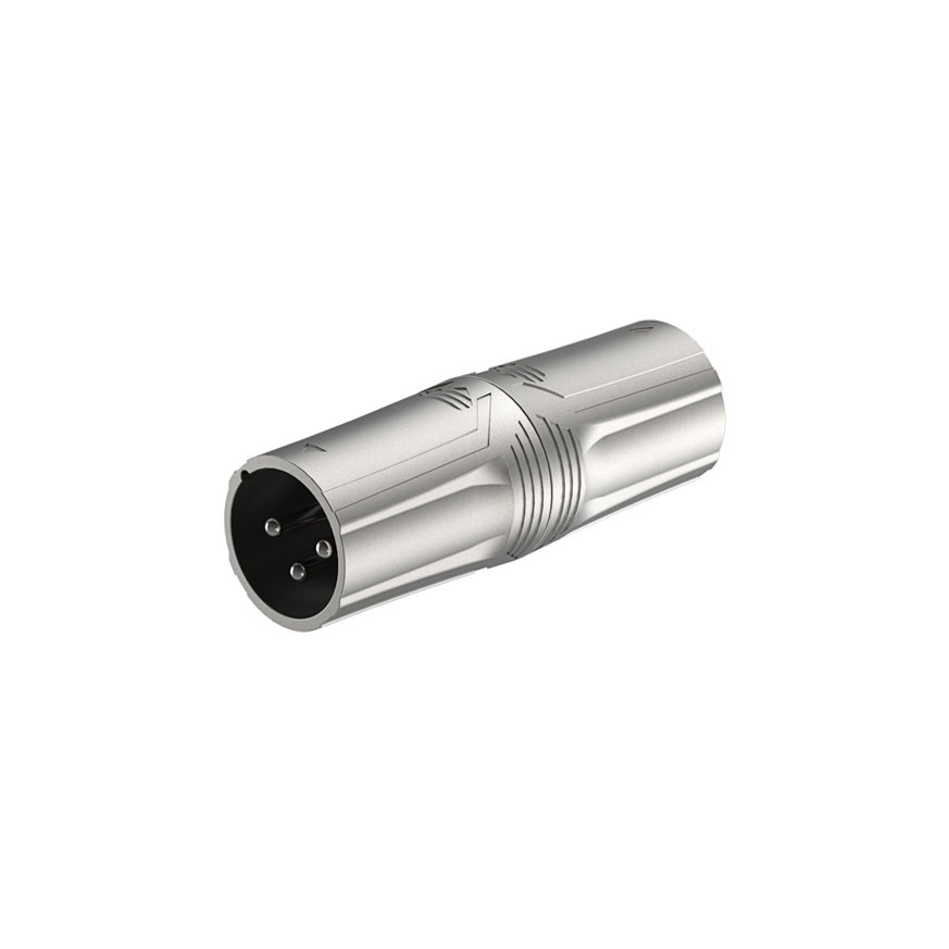 Roxtone RA3XMM Adaptador XLR macho a XLR macho 3 polos