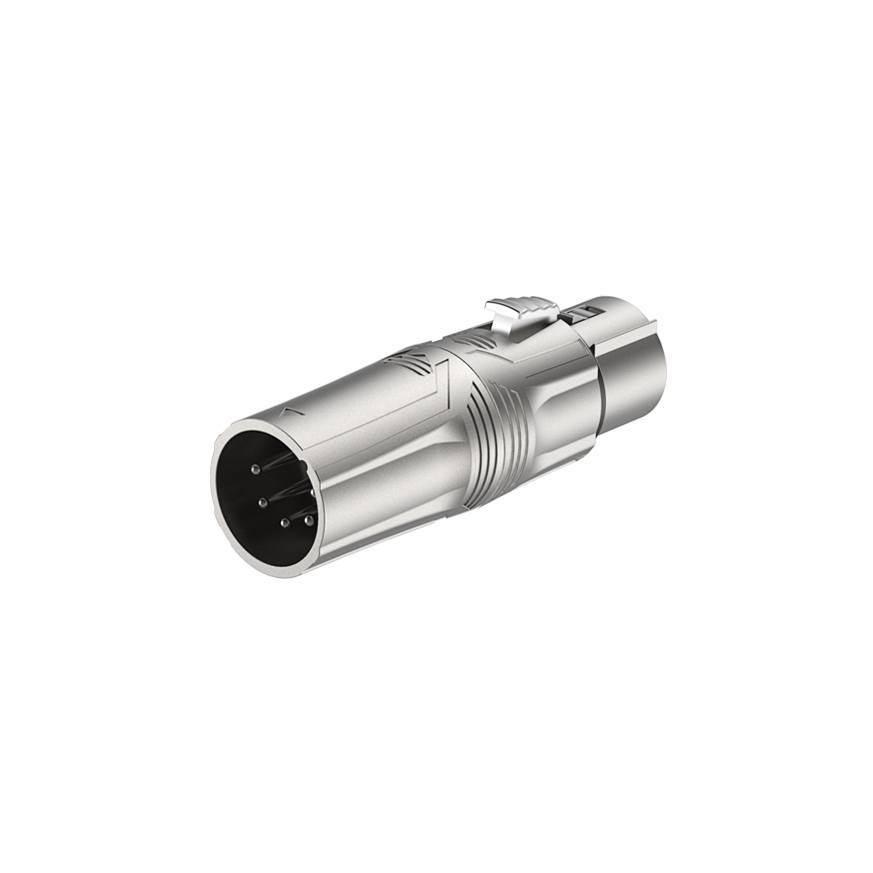 Roxtone RA5XM3XF Adaptador XLR macho 5 polos a XLR hembra 3 polos niquelado