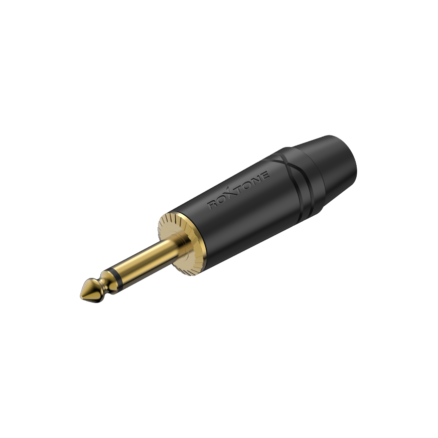 Roxtone RJ2PX-BG Plug mono Jumbo 6.3 mm negro dorado