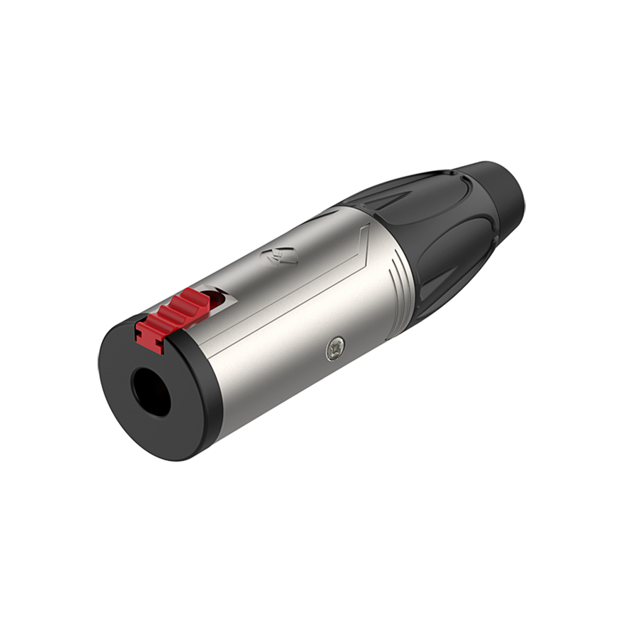 Roxtone RJ3FP-NN Jack TRS 6.3 mm niquelado con seguro
