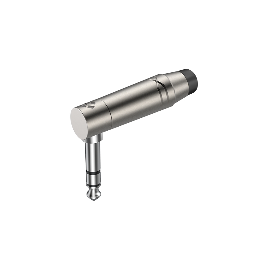 Roxtone RJ3RPP-NN Plug TRS 6.3 mm en ángulo niquelado