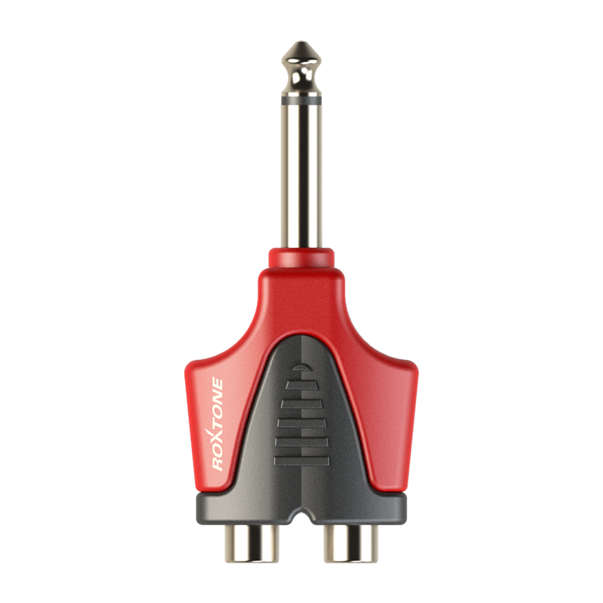 Roxtone RPAN335 Adaptador 2 jack RCA a plug TS 6.3 mm