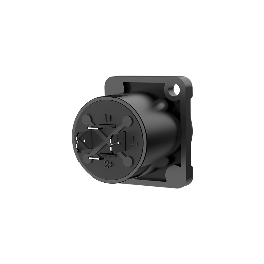 Roxtone RS4MD-T Conector Speak On de chasis cuadrado plástico 4 polos