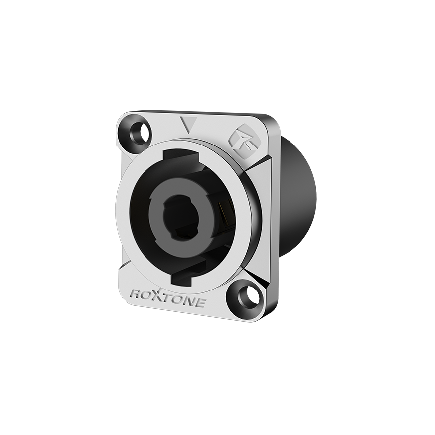 Roxtone RS4MD-WP Conector Speak On de chasis cuadrado metálico 4 polos IP66