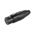 Roxtone RX3F-BG Conector XLR hembra 3 polos carcasa negra Gold