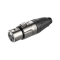 Roxtone RX3F-NT Conector XLR hembra 3 polos carcasa niquelada