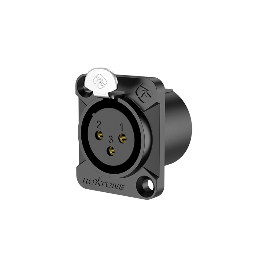 Roxtone RX3FD-BG Conector XLR hembra de chasis 3 polos
