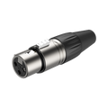Roxtone RX3FP-NT Conector XLR hembra 3 polos carcasa niquelada