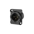 Roxtone RX3MD-BG Conector XLR macho de chasis 3 polos