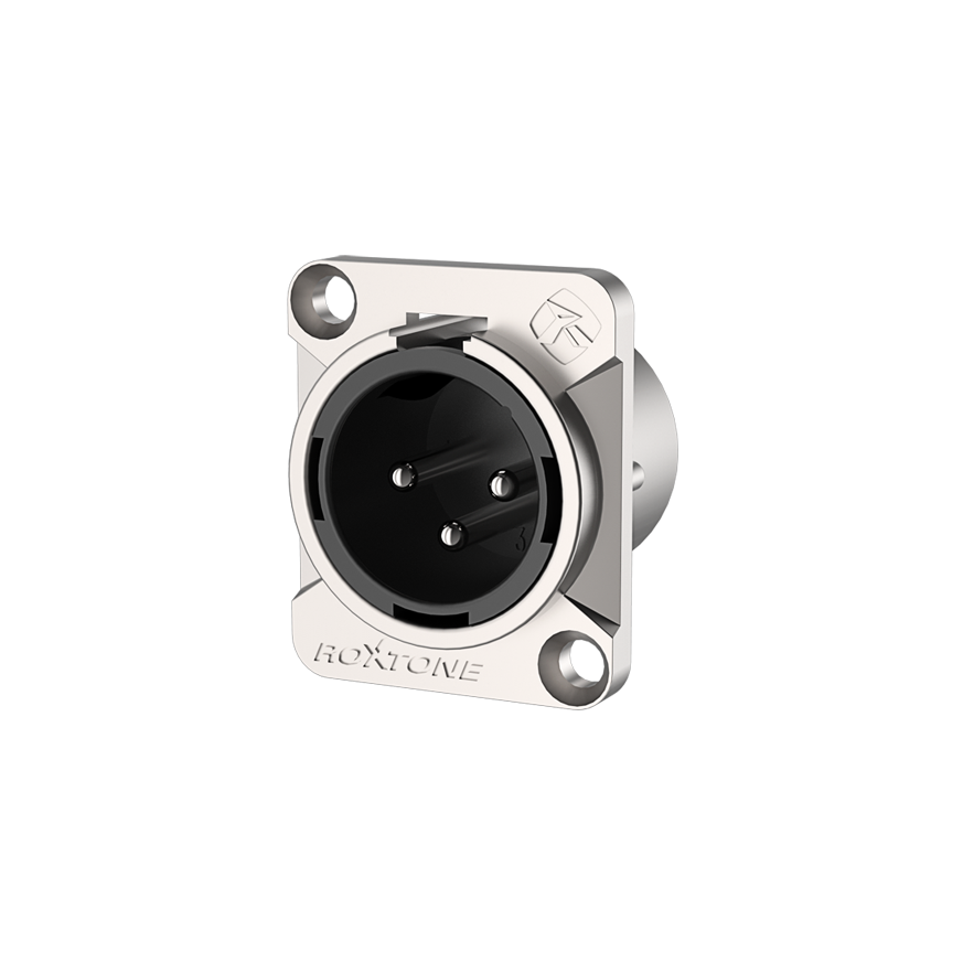 Roxtone RX3MD-NT Conector XLR macho de chasis 3 polos