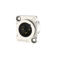 Roxtone RX3MDWP-NG Conector XLR de chasis 3 polos trabajo pesado IP66 silver-níquel