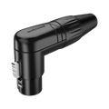 Roxtone RX3RFP-BG Conector XLR hembra 3 polos en L carcasa negro Gold