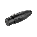 Roxtone RX5F-BG Conector XLR hembra 5 polos negro Gold