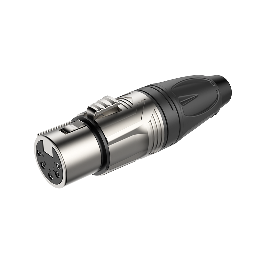Roxtone RX5F-NT Conector XLR hembra 5 polos silver-niquelado