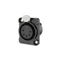 Roxtone RX5FD-BG Conector XLR de chasis 5 polos negro Gold