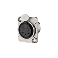 Roxtone RX5FD-NT Conector XLR de chasis 5 polos silver-niquelado