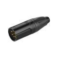 Roxtone RX5M-BG Conector XLR macho 5 polos negro Gold