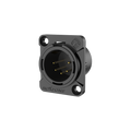 Roxtone RX5MD-BG Conector XLR de chasis 5 polos negro Gold