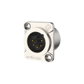 Roxtone RX5MDWP-NG Conector XLR de chasis 5 polos IP66 silver-niquelado