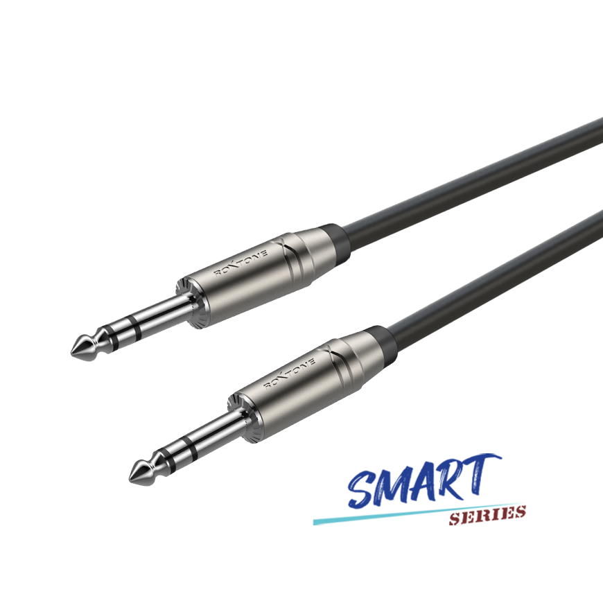 Roxtone SMJJ200L1 Cable balanceado TRS 6.3 mm a TRS 6.3 mm 1 m