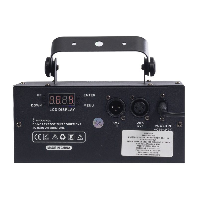Nightsun SPG610A Luz LED multiefectos 5 en 1 14 canales