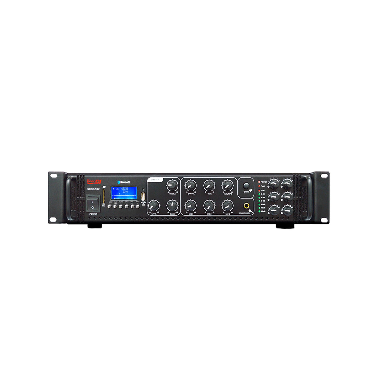 Pro DJ ST2180BC Amplificador de línea 70/100 V 6 zonas 180 W