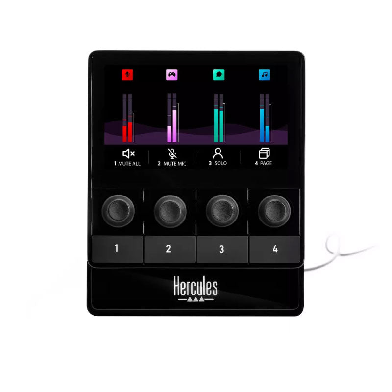 Hercules Stream 100 Controlador de audio para streaming pantalla LCD