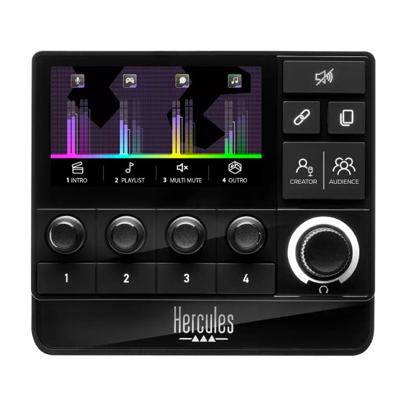 Hercules Stream 200 XLR Controlador de audio para streaming con entrada XLR