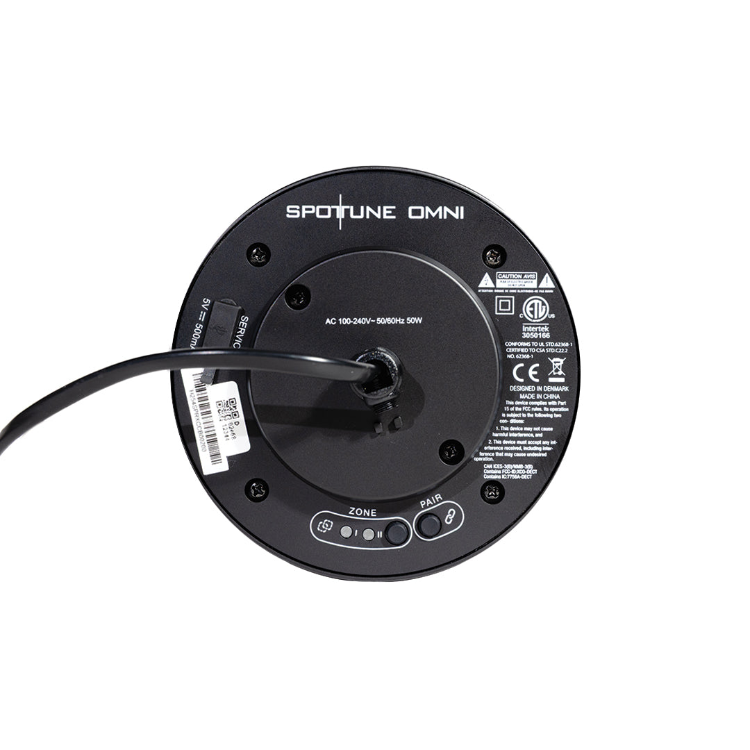 Spottune Omni Cord negro, vista superior