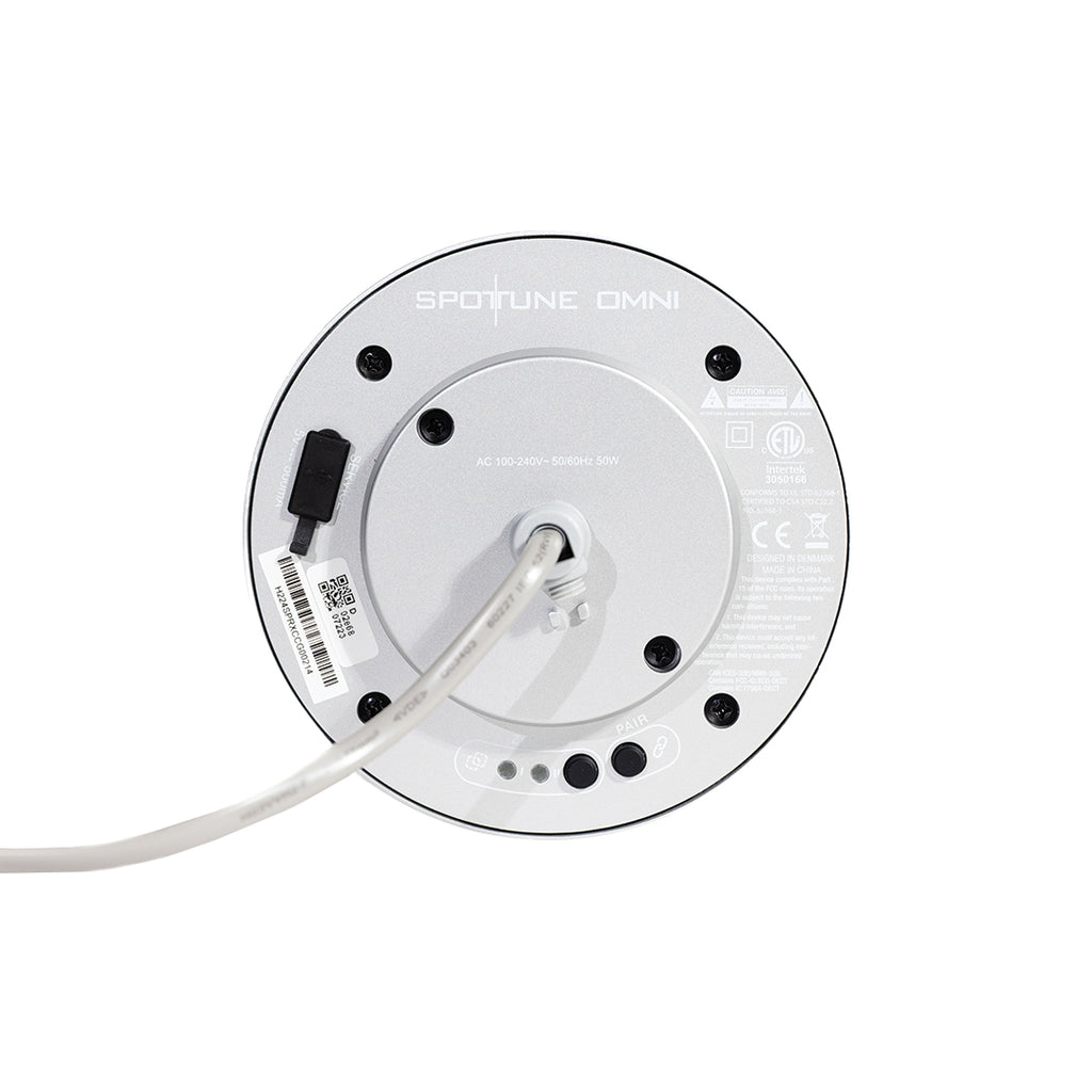 Spottune Omni Cord gris, vista superior