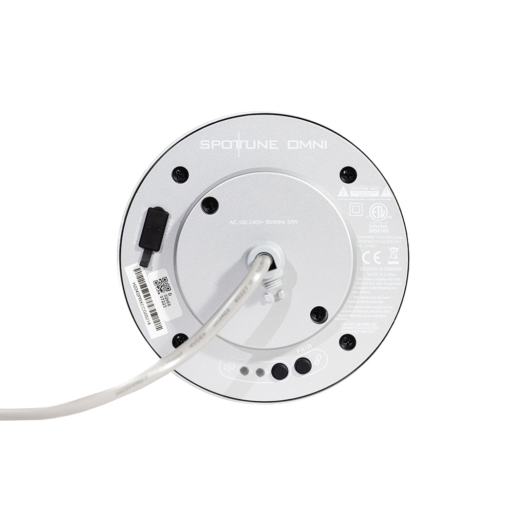 Spottune Omni Cord gris, vista superior