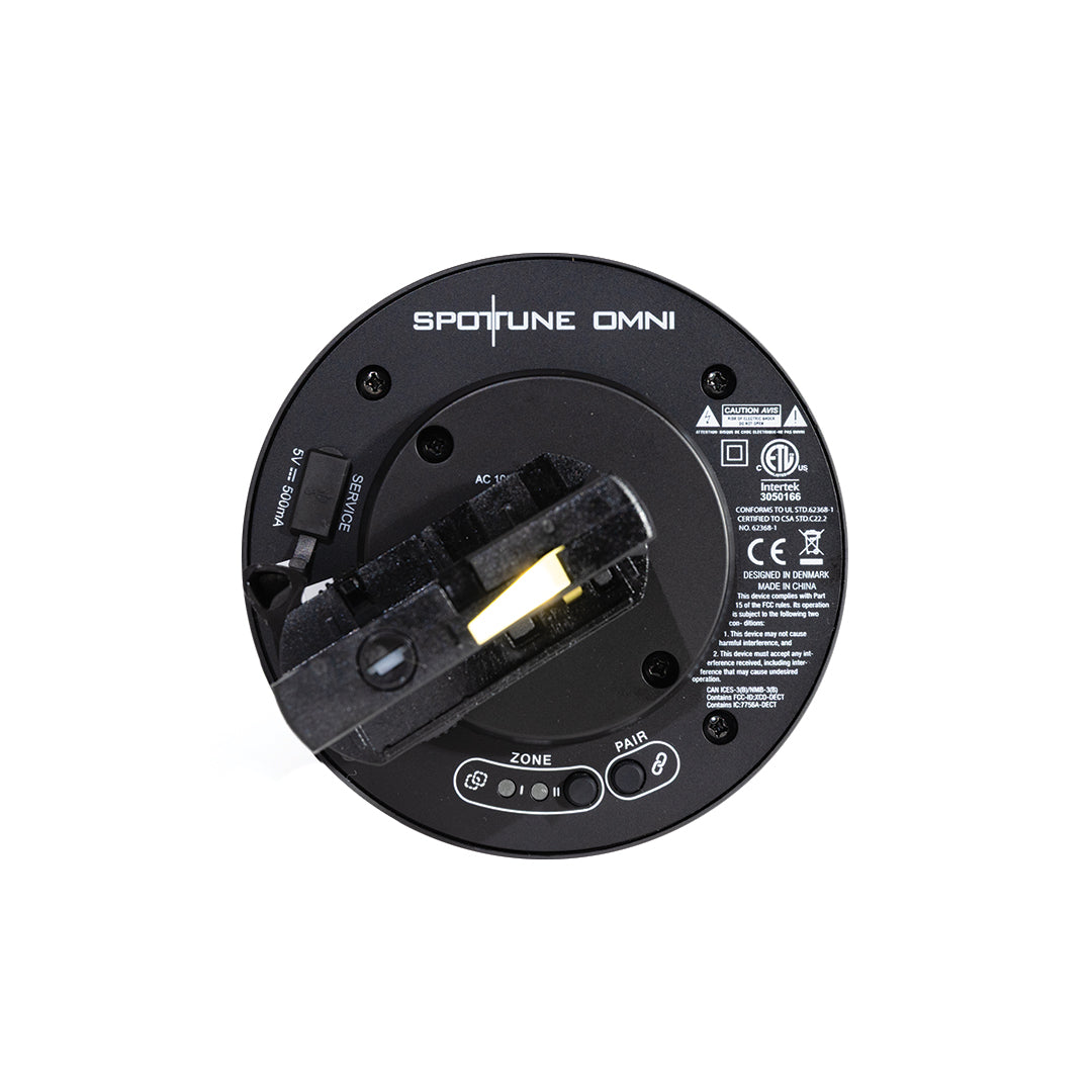 Spottune OMNI TRACK negro, vista superior