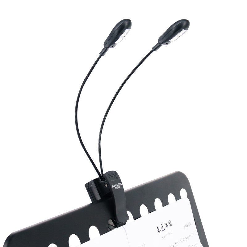 Superfix XLL103B Luz doble de clip para partitura cuello de ganso