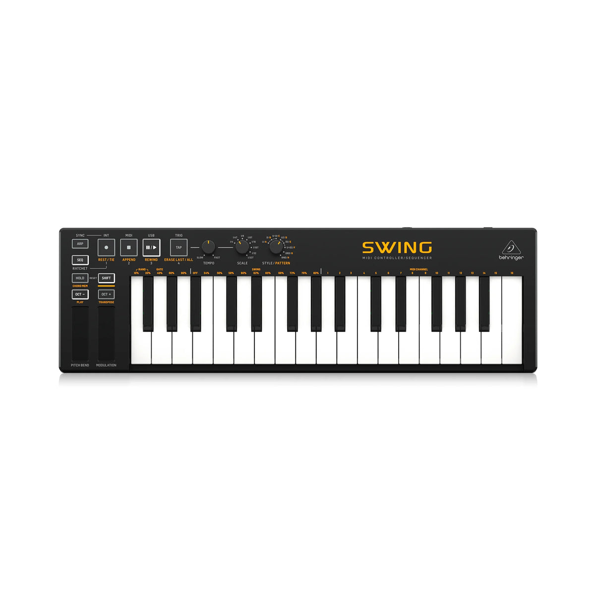 Behringer SWING Controlador MIDI 32 teclas secuenciador