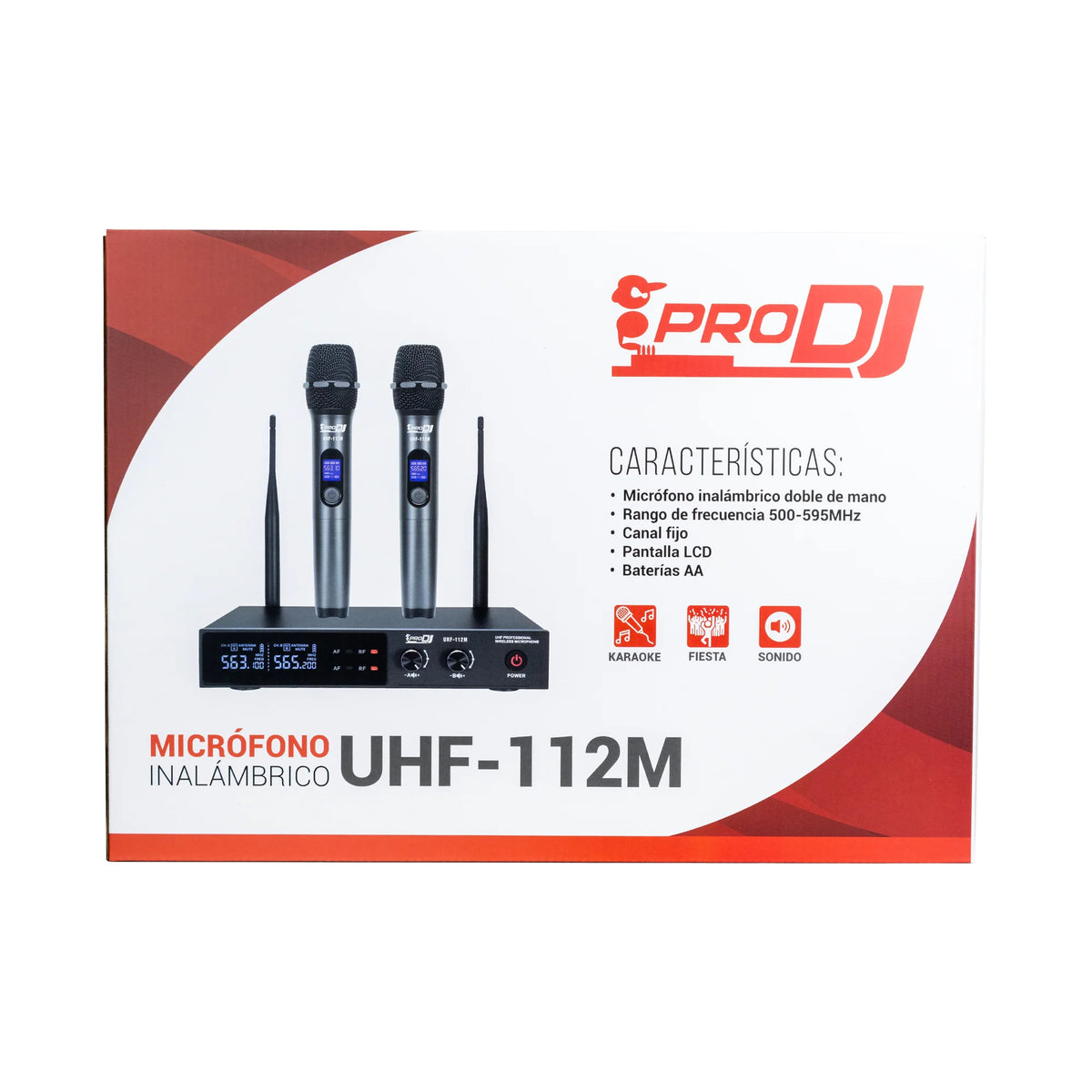 Pro DJ UHF-112M Kit de micrófonos inalámbricos de mano
