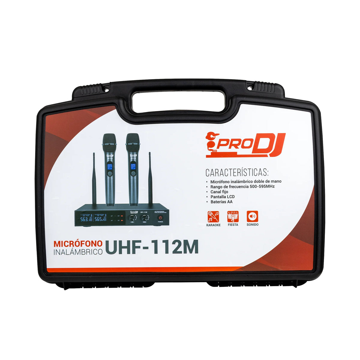 Pro DJ UHF-112M Kit de micrófonos inalámbricos de mano