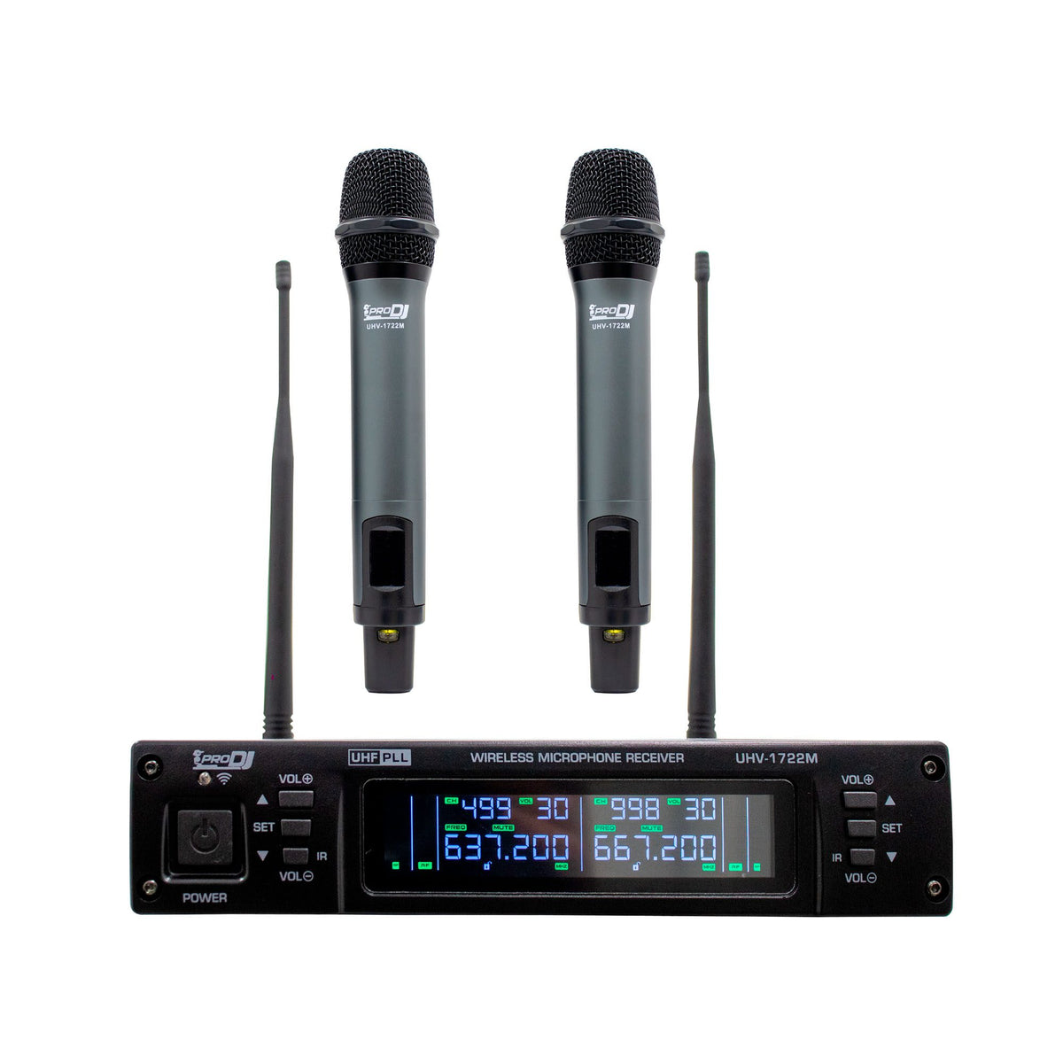 Pro DJ UHV-1722M Micrófono inalámbrico doble USB-C