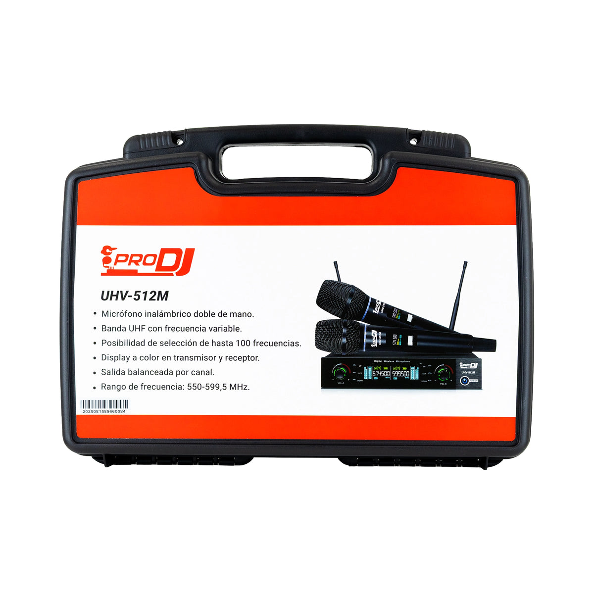 Pro DJ UHV-512M Micrófono inalámbrico doble UHF