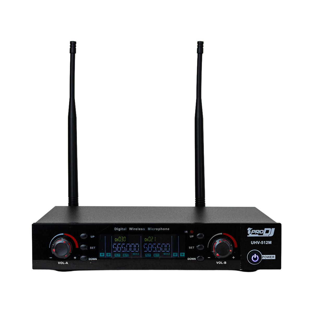 Pro DJ UHV-512M Micrófono inalámbrico doble UHF